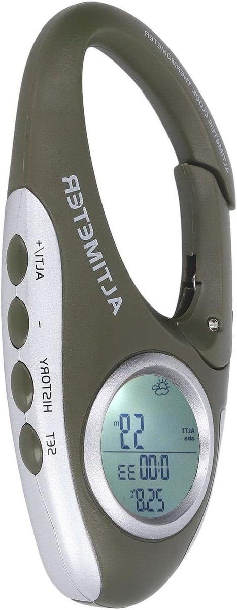 Digitale Barometer Altimeter Kompas met LCD - Handheld Meetgereedschap voor Bergklimmen, Kamperen en Buitenactiviteiten