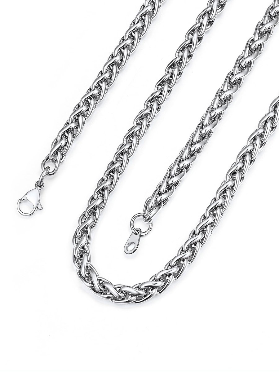 Ketting voor heren, roestvrij staal, 2/3/6/9 mm breed, schakelketting, zilver/goud/zwart, roestvrijstalen ketting, sieraad, hiphop-ketting, halssieraad, kettinglengte 46-76 cm