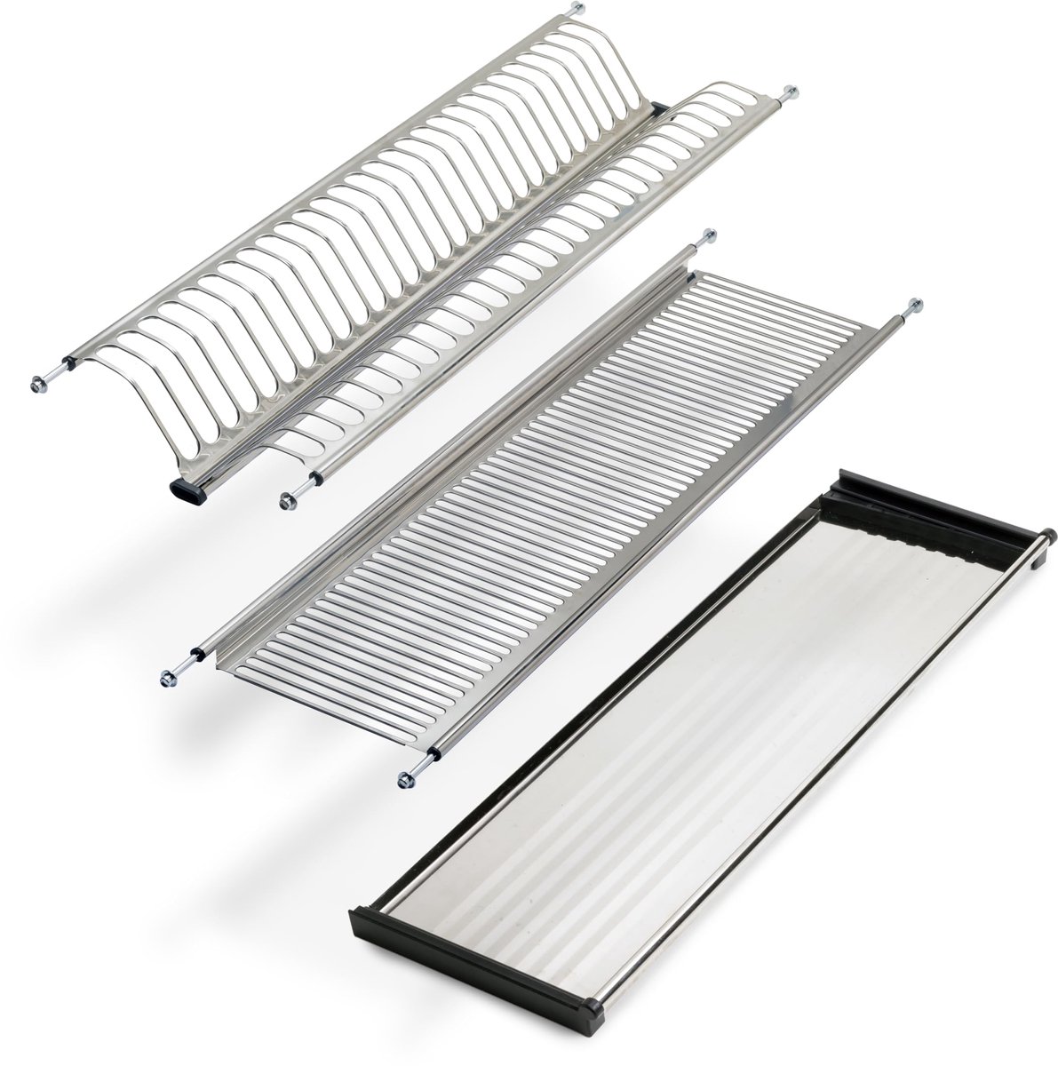 Emuca - Afdruiprek Drynox voor hoge kasten, binnenruimte 835-885 mm, Staal, Verchroomd