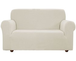 E EBETA Stretch Sofa hoes Sofahoezen, Jacquard Sofahoezen voor bank, fauteuil 3-zits (Ivoor wit, 185-235 cm)