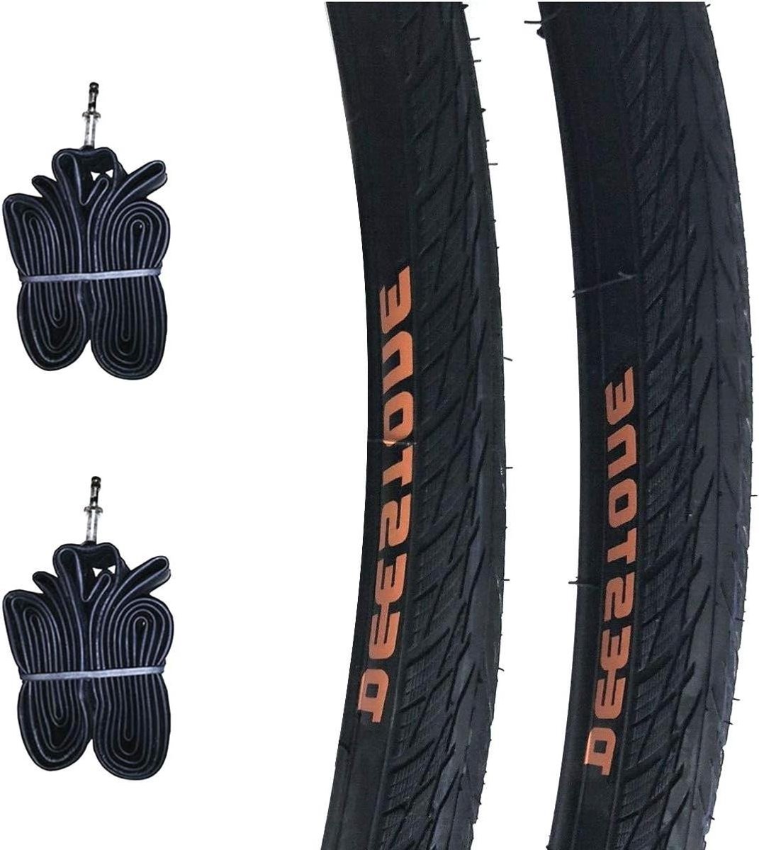 Fietsbanden met binnenbanden - Racebanden Wielset - Fietsen Onderhoud - Straat Type - 700 x 25C - Zwart