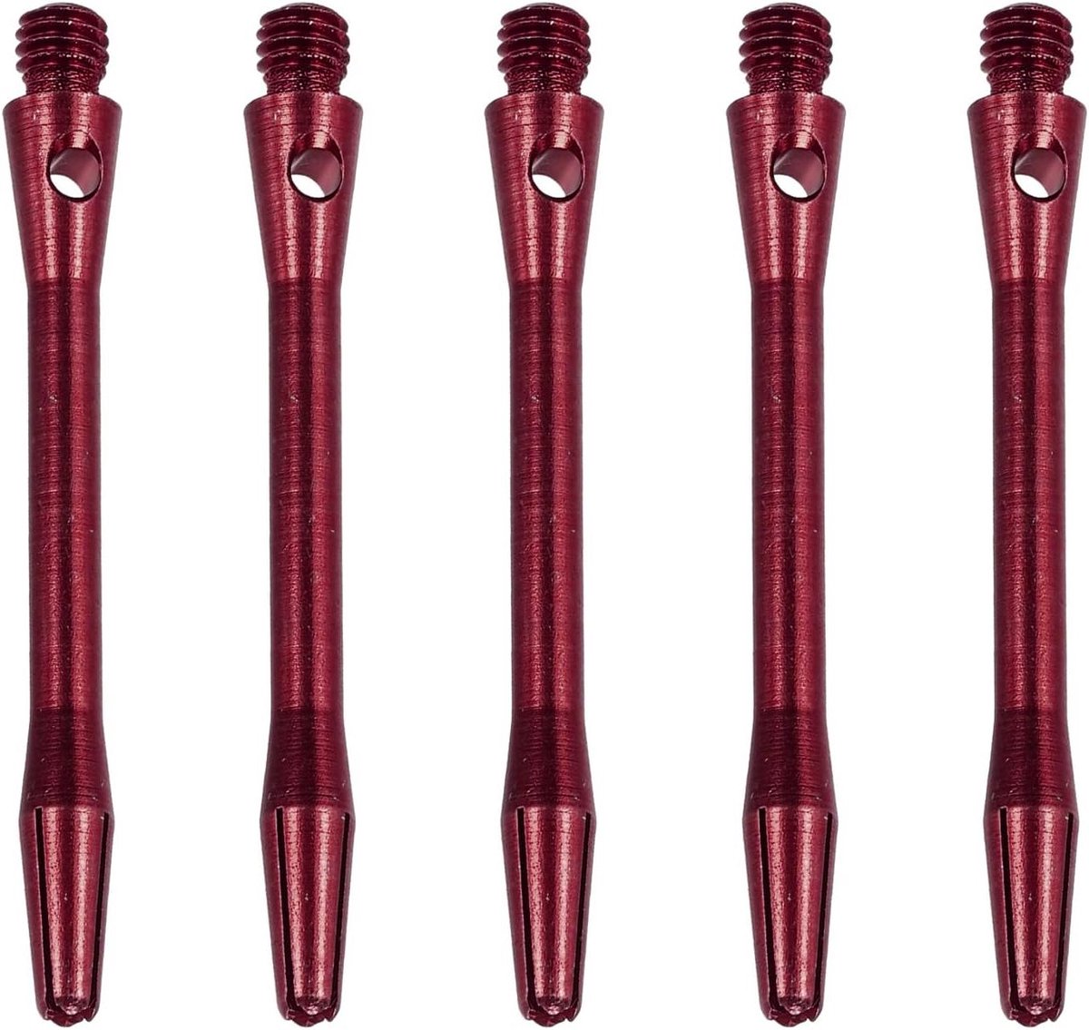 Dartschachten Aluminium - Dartstelen Medium - Darts Spelen - 2BA Schroefdraad - 45 mm - Rood
