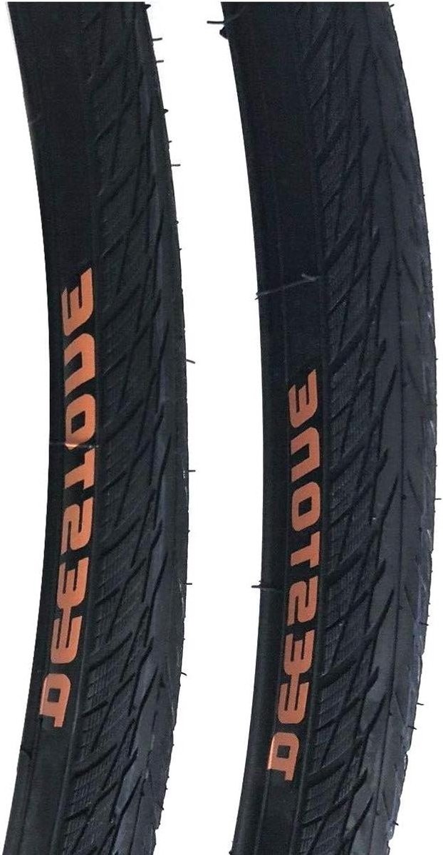Fietsbanden Set - Straatbanden Rubber - Weggebruik - ON Off Road Type - 700 x 25C - Zwart