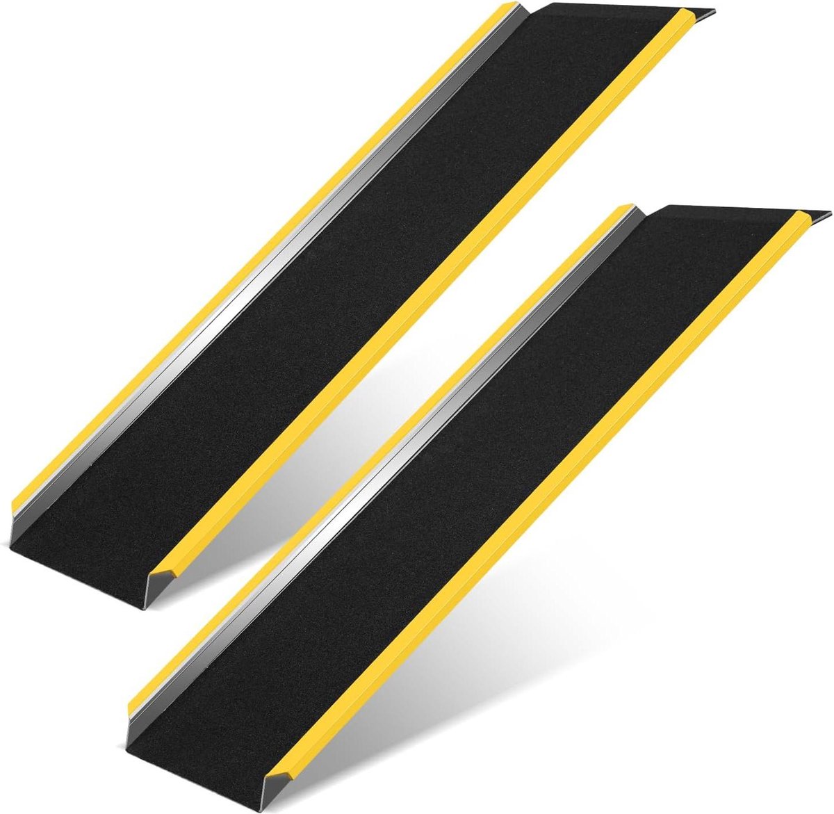 Aluminium Wielstoel Oprijplaten - Laadramp Hondenramp - Lasten Verplaatsen - Antislip Oppervlak - 118 cm - Zilver