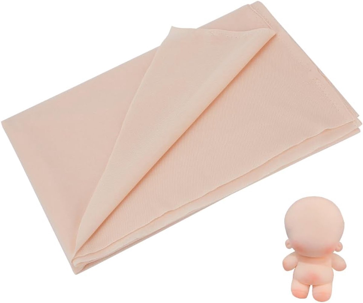 Stof 1.5M Brede Antieke Beige Kleur Huid Stof Voor Pop Maken Polyester Glanzende Pop Skins Stoffen Voor Naaien Kleding Doek Tassen Puppet Haak