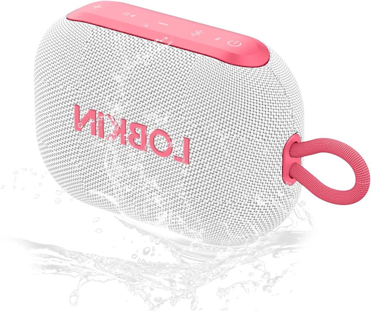Draagbare Bluetooth Speaker - Mini Speaker Draadloos - Muziek Luisteren Buiten - Met Magnetische Clip - 14 Uur Batterijduur - Wit