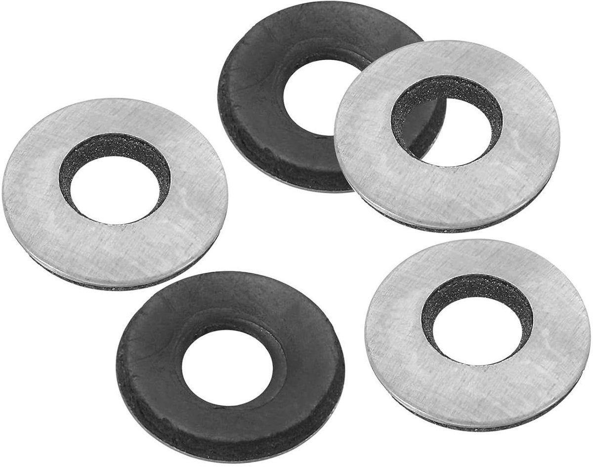 EPDM Afdichtingsschijven - Rubberen Ringen - Lekkage Voorkomen - Roestbestendig Verzinkt - 100 stuks - Zwart Zilver
