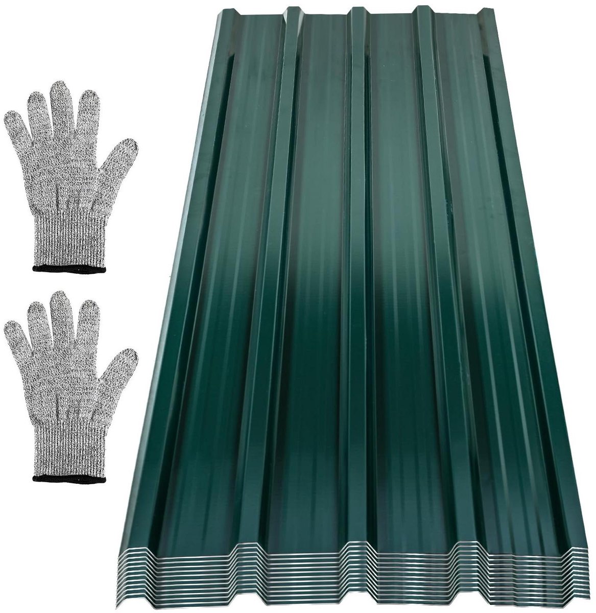 Golfplaten - Dakplaten Metaal - Dak Bedekken - Verzinkt Staal - 129 cm x 46 cm - Groen