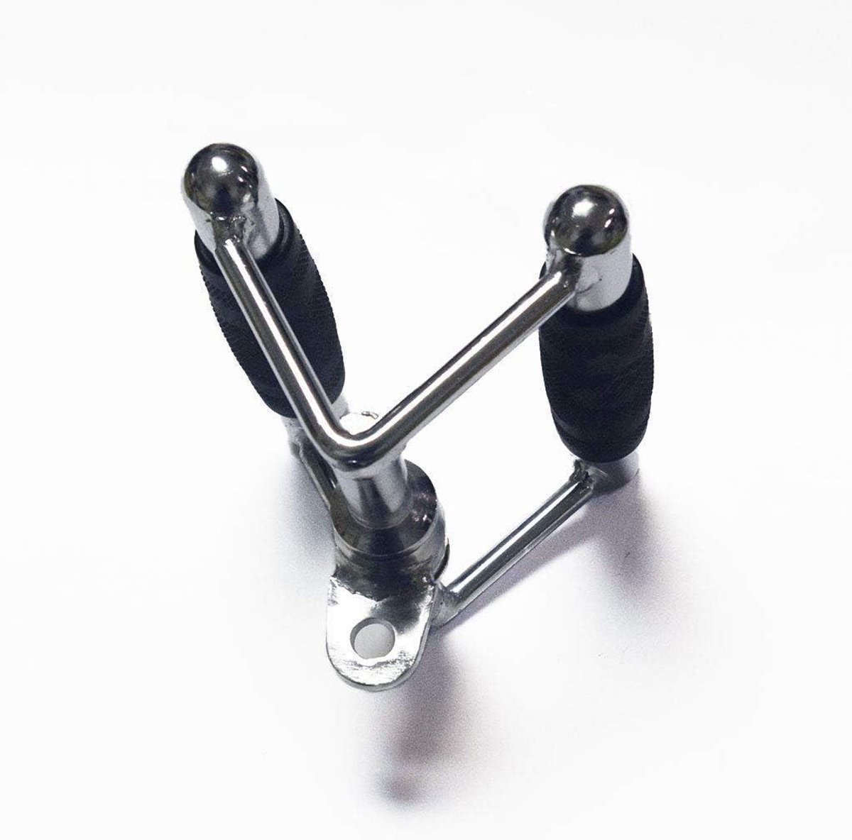 Roeigreep met Draaischarnier - Parallelle Handgreep - Kracht Training - Robuust Stalen Frame - 19 cm Lengte - Chroom