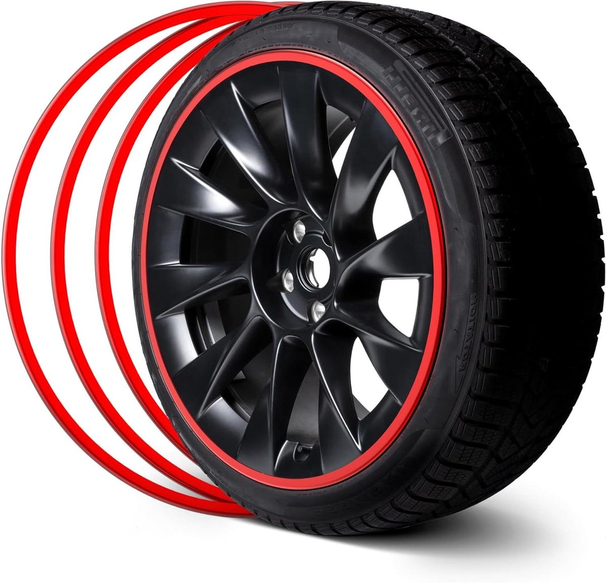 Velgrand Bescherming - Velg Beschermers - Schade Voorkomen - Volledige Dekking - Set van 4 - Rood