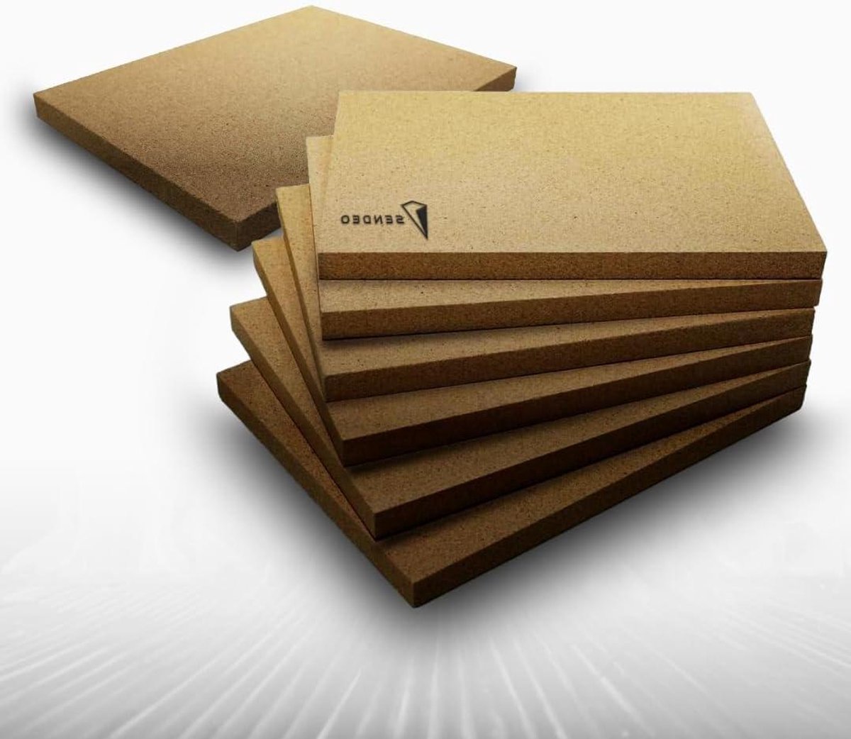 Vermiculietplaten Haard - Vuurvaste Platen Kachel - Oven Bekleden - Hoge Temperatuurbestendigheid - 500 x 300 x 30 mm - Naturel