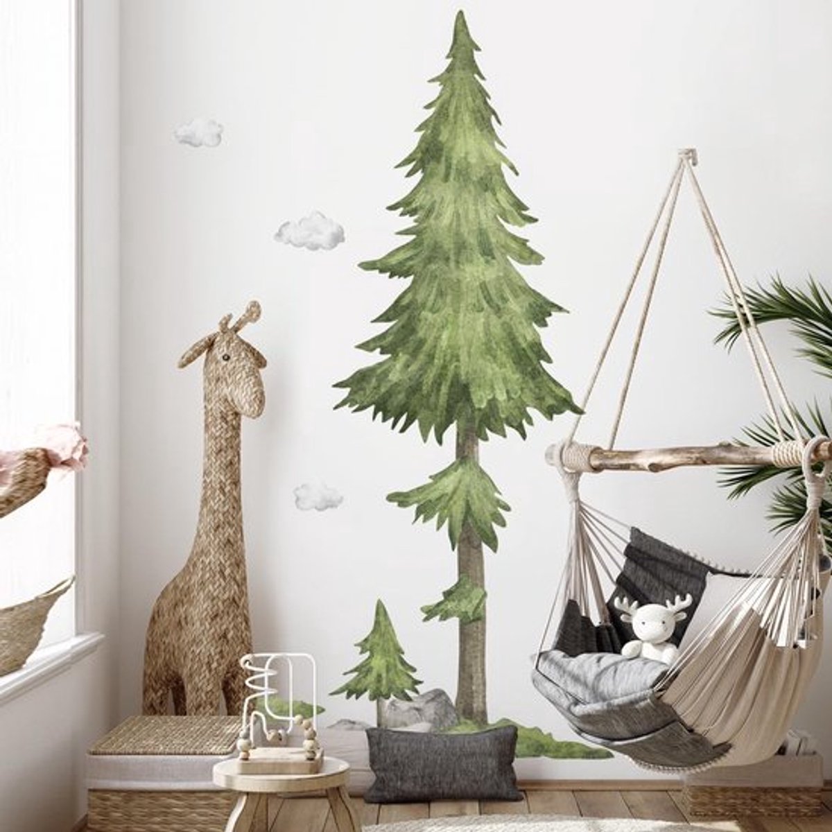 VT Goods - Gigantische dennenboom muursticker - Muurdecoratie - 85