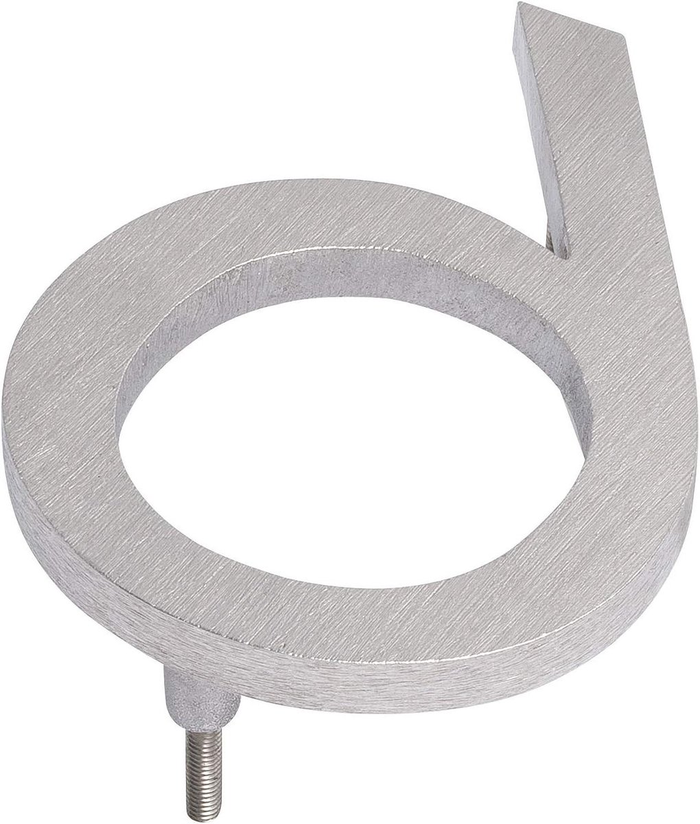 Huisnummer - Adresnummer Zwevend - Huis Markeren - Gegoten Aluminium - 12 inch - Gepolijst Aluminium