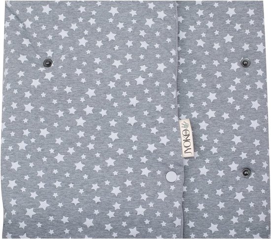 Reiswiegzak Katoen - Voetenzak Kinderwagen - Baby Warm Houden - Oeko-tex Gecertificeerd - 35 x 80 cm - Wit Sterren — afbeelding 4
