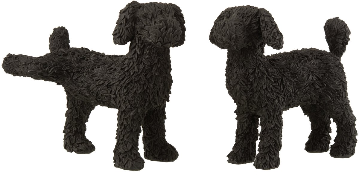 Viv! Home Luxuries Hond - zwart - polyresin - 21cm
