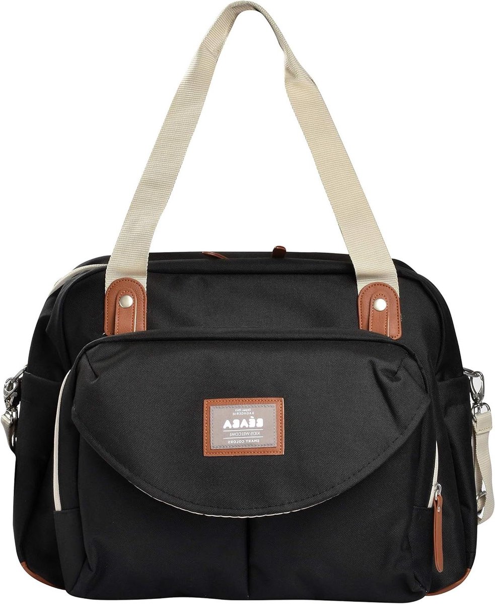 Luiertas Moduleerbaar - Baby Verzorgingstas - Baby Uitjes - Bevestiging Kinderwagen - 44 x 305 cm - Donker