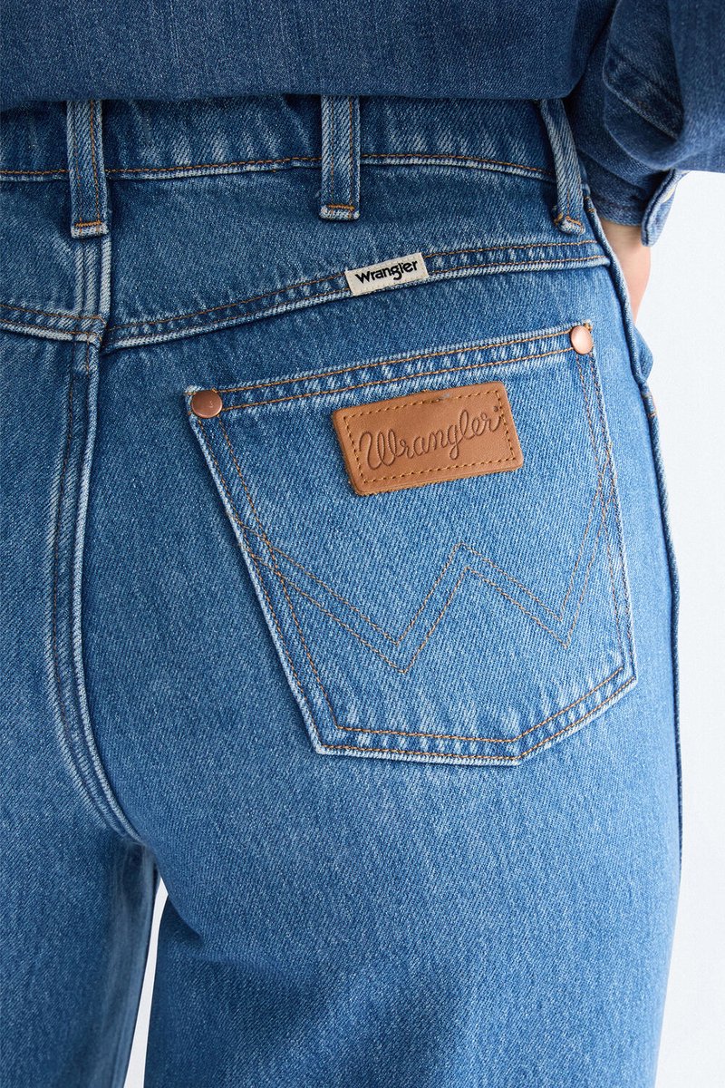 Wrangler CANYON Dames Loose Fit Jeans W30 X L32 Blauw