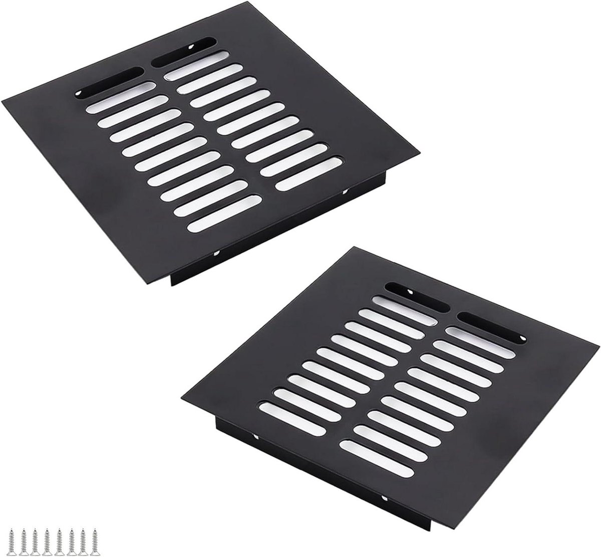 Ventilatie Rooster - Lucht Roosters - Luchtcirculatie Verbeteren - Corrosiebestendig Aluminium - 150x150 mm - Zwart