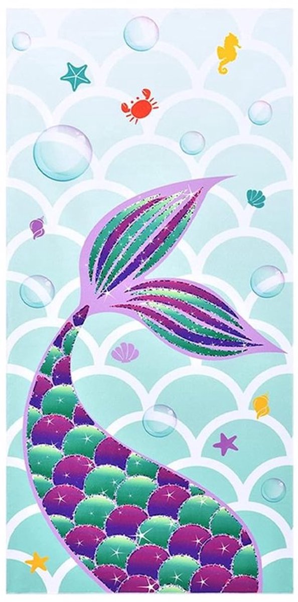Store_8 - Zeemeermin strandhanddoek - Sneldrogend microvezel - 75 x