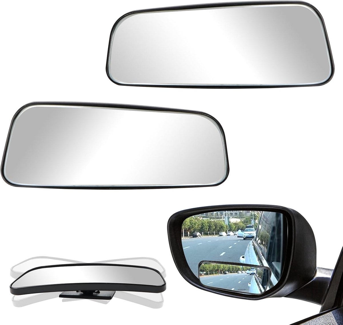 Dodehoekspiegels voor auto's, zijspiegel, 360° groothoek, instelbaar, universele achteruitkijkspiegel voor alle soorten voertuigen, achteruitkijkspiegel, Hd instelbare spiegel