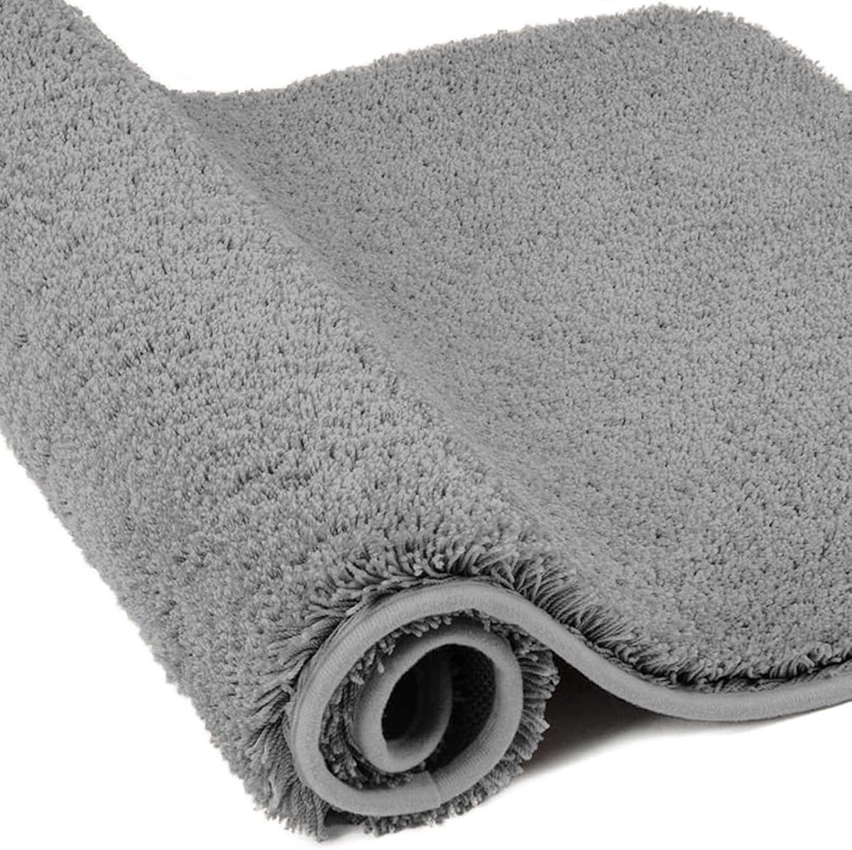 wyewye Badmat van microvezel, deurmat, 2 cm, superdik badtapijt, super absorberend badkamertapijt, badkamer accessoires, 60 x 90 cm, grijs