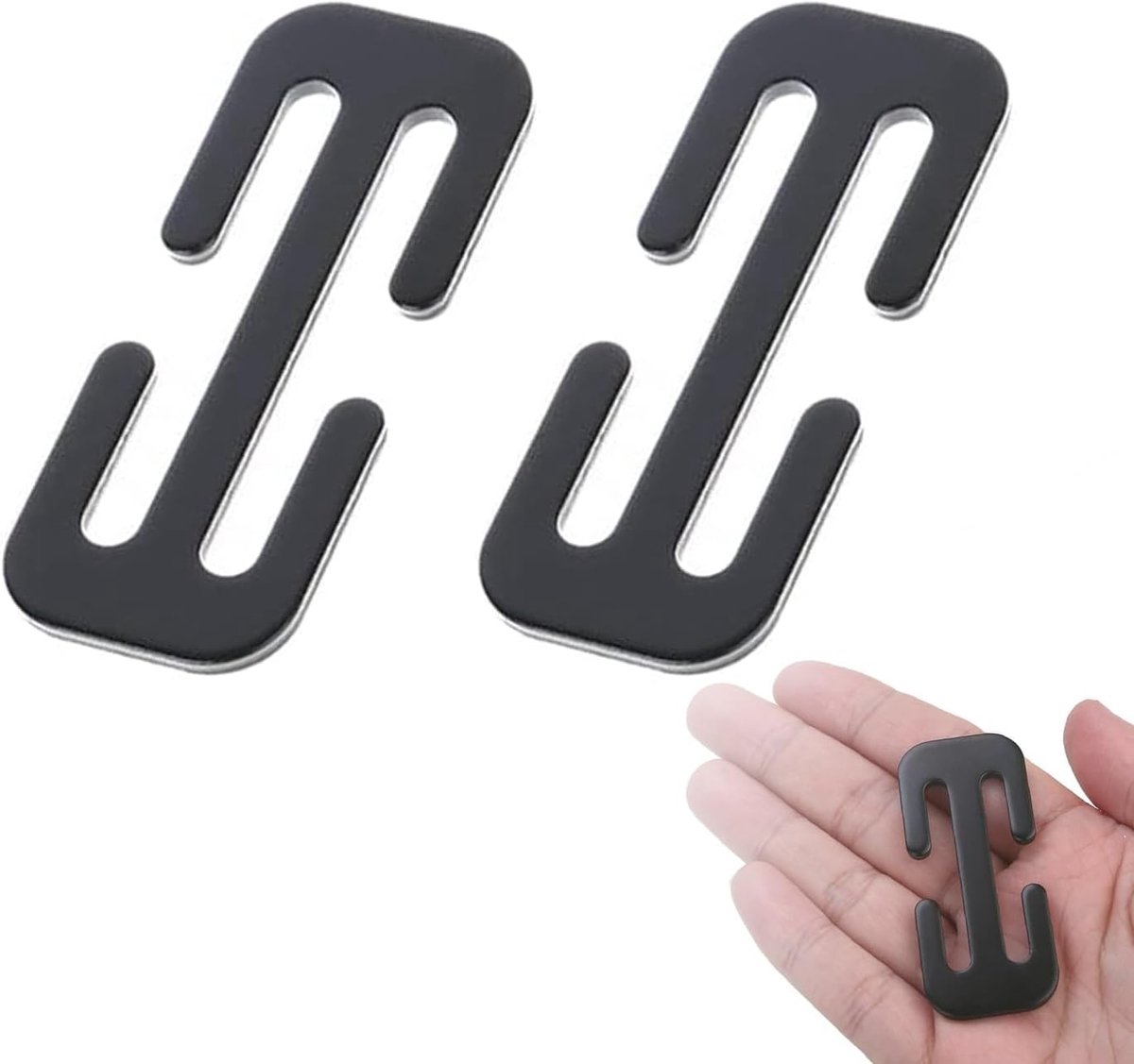 2 stuks metalen autoveiligheidsclip, metalen gordelversteller, gordelhouderslot, voertuigveiligheidsclip voor comfortabel rijden voor alle soorten autoveiligheidsgordels (zwart)
