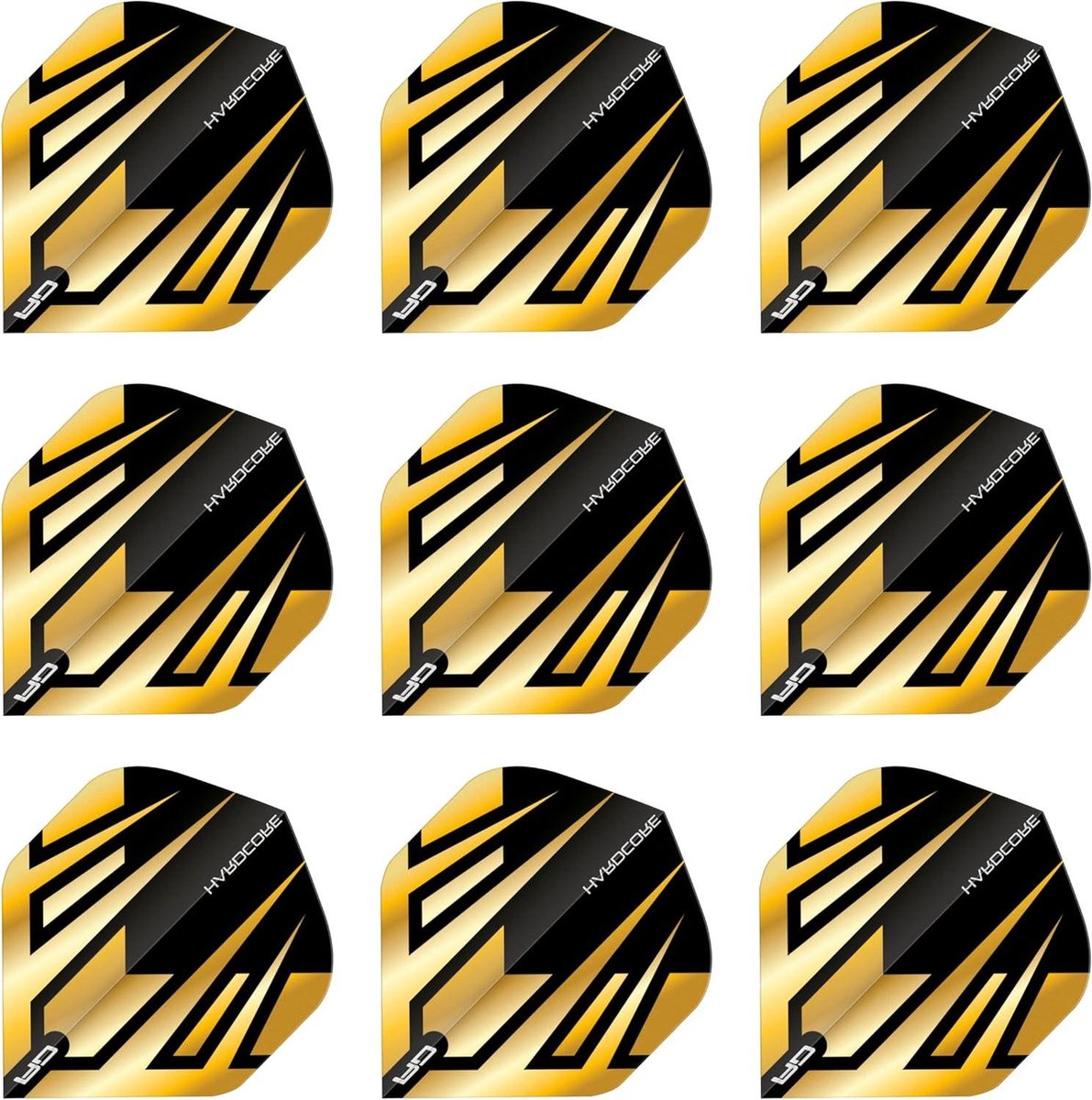 Dart Flights - Dartpijlen Accessoires - Darts Spelen - Extra Dikke Kwaliteit - 9 Stuks - Goud Zwart