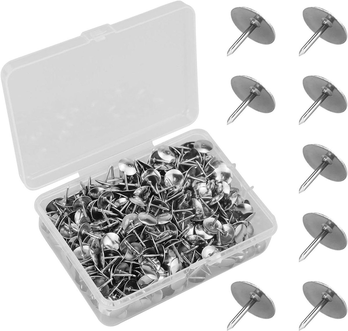 Punaises Metaal - Duimnagels Kaartpinnen - Documenten Bevestigen - Roestvrij Vernikkeld Oppervlak - 500 stuks - Zilver
