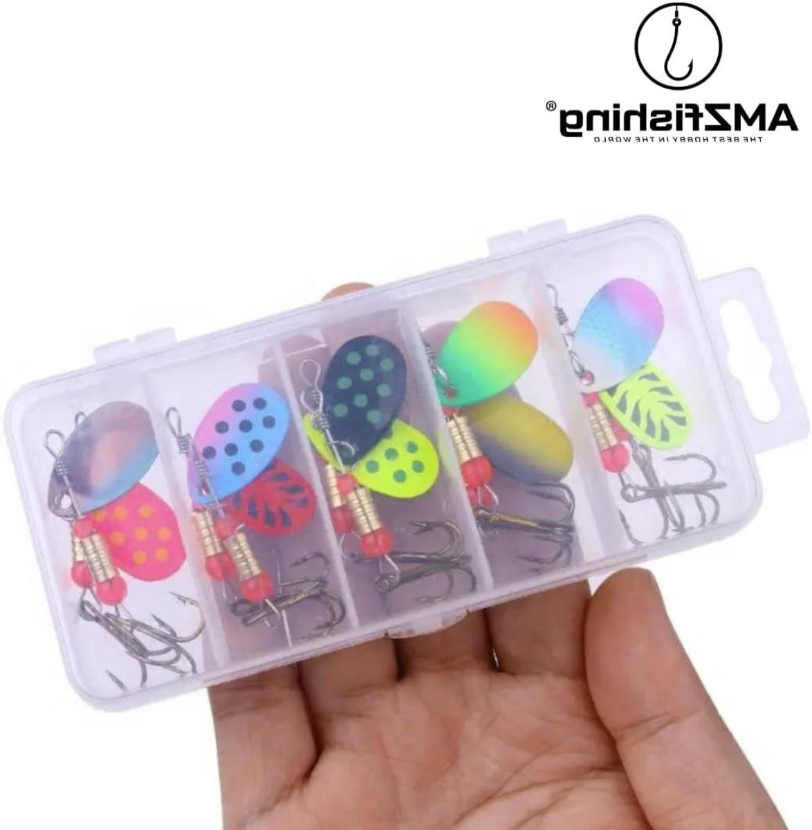 Spinner Set - Kunstaas Vis Lokaas - Roofvis Vissen - 10 Verschillende Spinners - 57 cm 3 gram - Gemêleerd