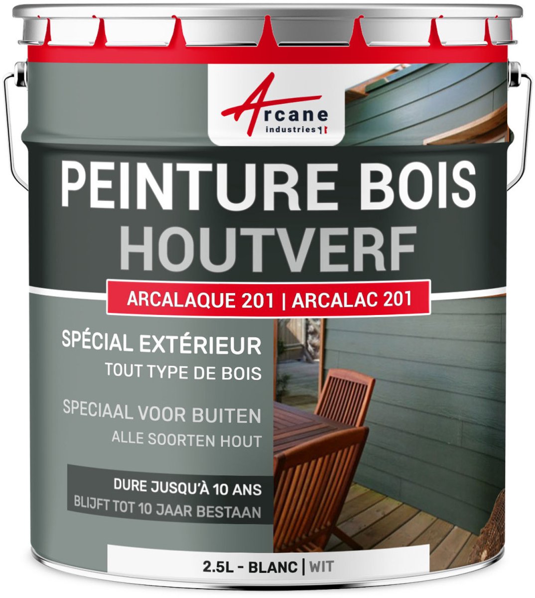 Houtverf voor buiten en binnen - ARCALAQUE 201