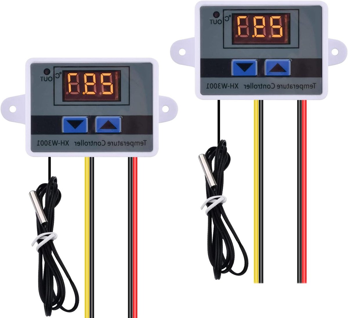 Digitale Temperatuurregelaar - Thermostaat Module - Temperatuur Beheersen - Waterproof Sensor - AC220V - Zwart