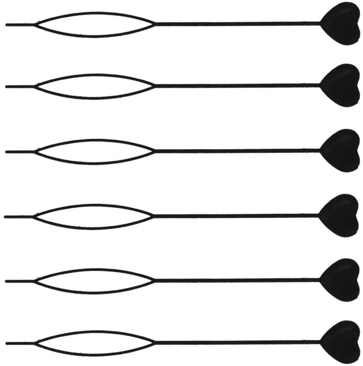 6 stuks zwart plastic haarvlecht gereedschap - snelle beader tool, paardenstaart maker, haarstyling accessoires