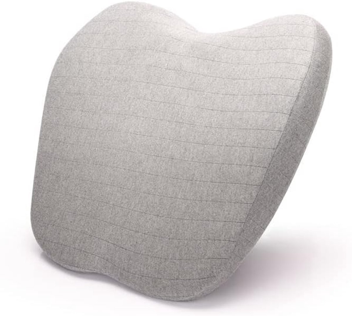 Memory Foam Rugsteun Kussen - Lendenkussen - Rugkussen voor bureaustoel - Lendesteun - Stoel kussen - Licht Grijs