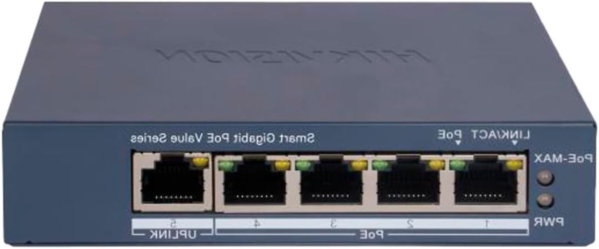 PoE Switch - Netwerkhub Switch - Netwerk Uitbreiden - 4 PoE Poorten - 45 Watt - Zwart
