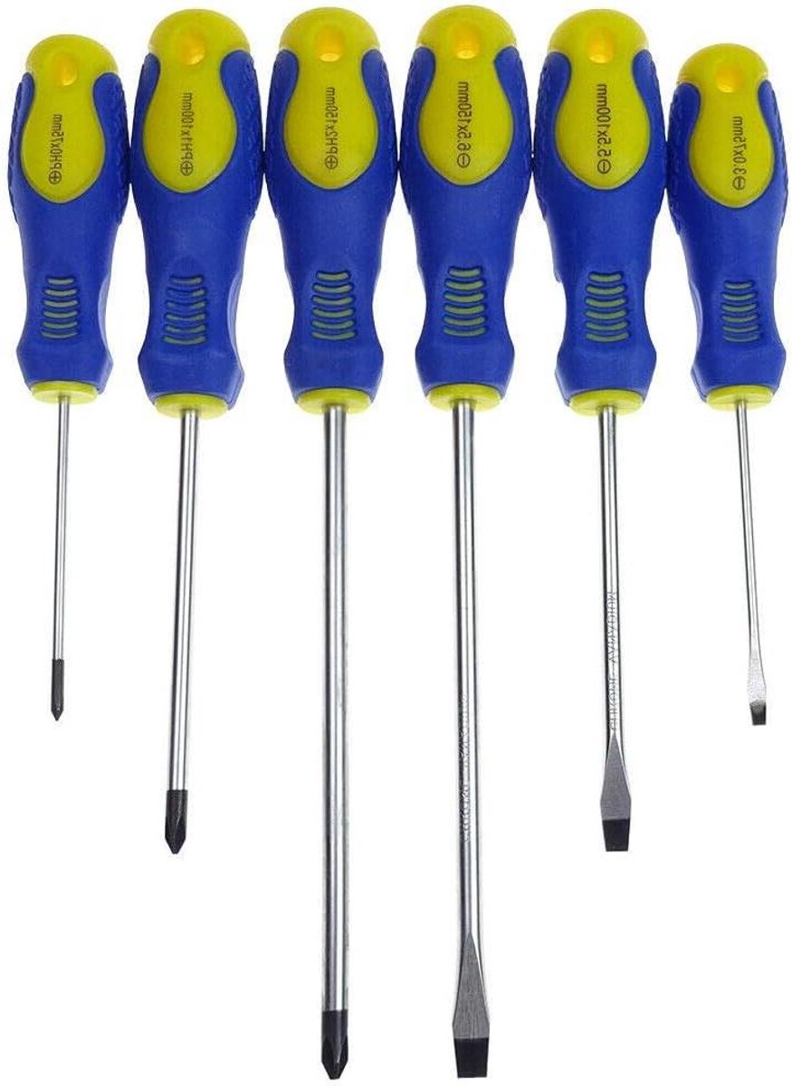 Schroevendraaierset - Gereedschapset Schroevendraaiers - Klus Klussen - Chroom Vanadium - 8 stuks - Grijs