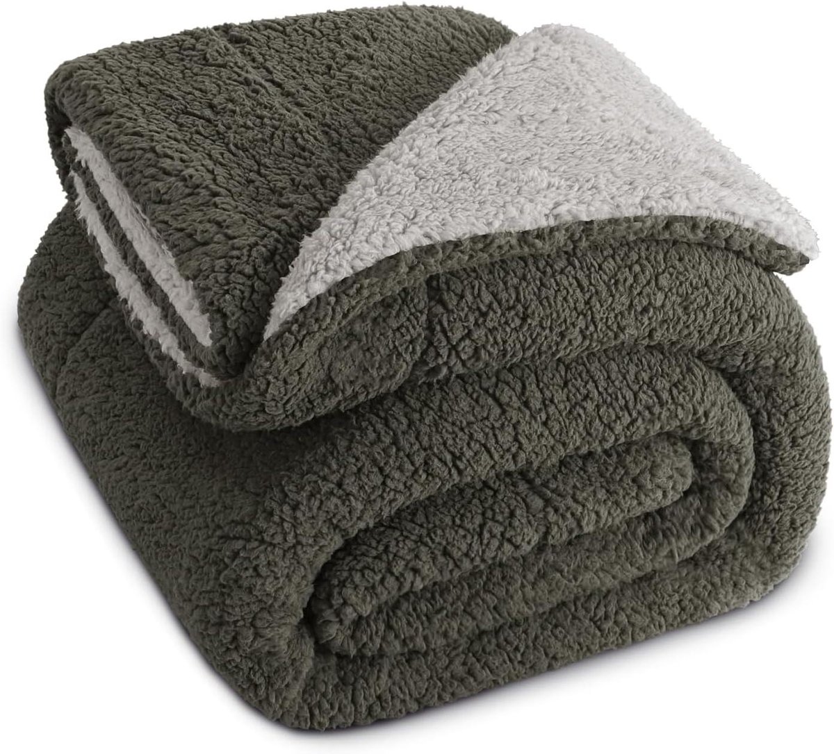 Fleece Deken - Plaid Sprei - Comfort Verhogend - Omkeerbaar Flanel - 150 x 200 cm - Donkergrijs/Lichtgrijs