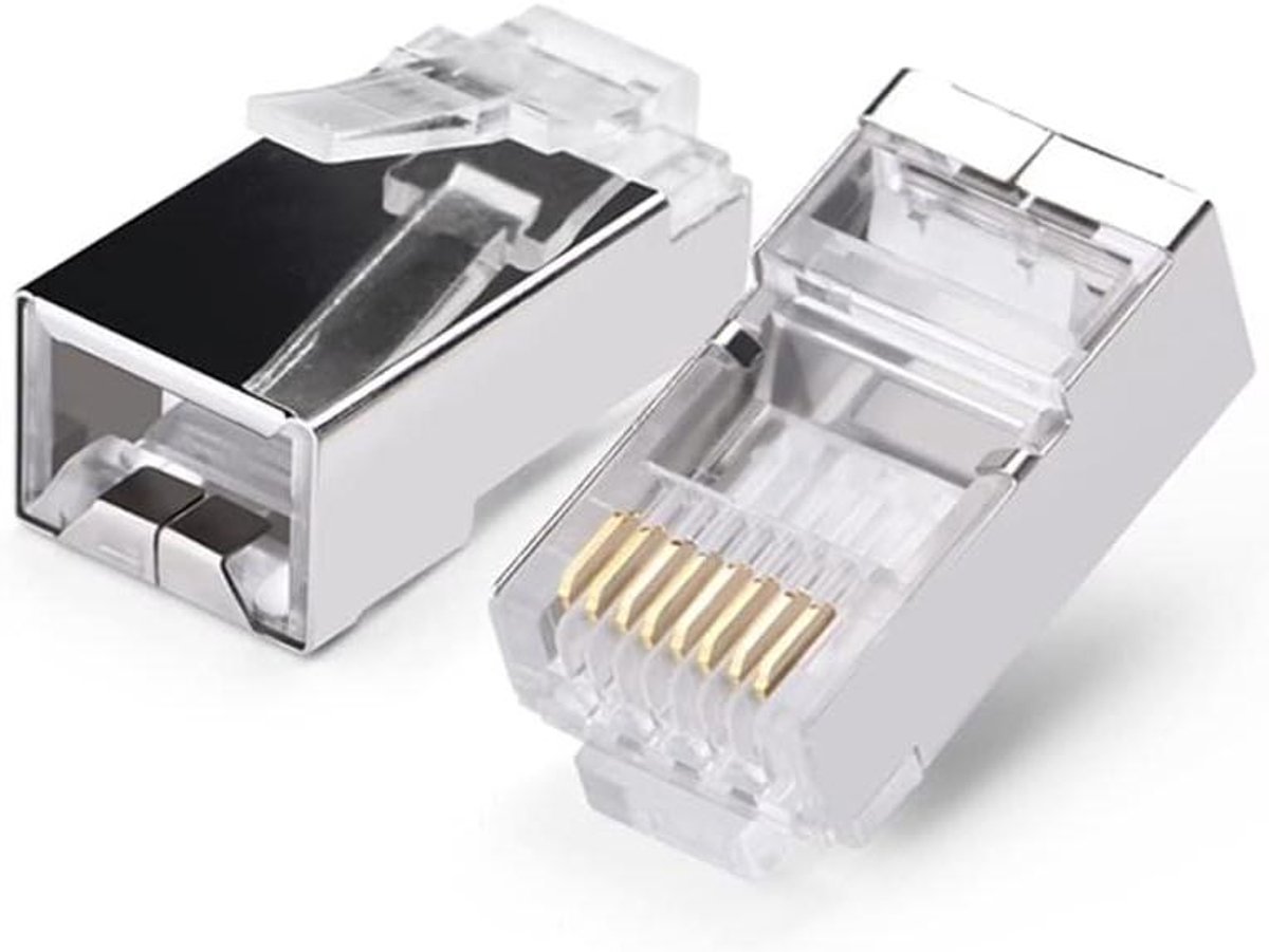 Ethernet Connectoren - RJ45 Modulair - Netwerk Installatie - Afgeschermde FTP - 10 Stuks - Standaard