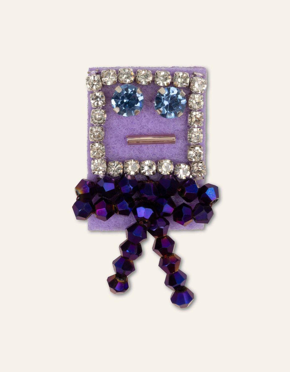 Oilily Robot Bow Broche - Paars - One size