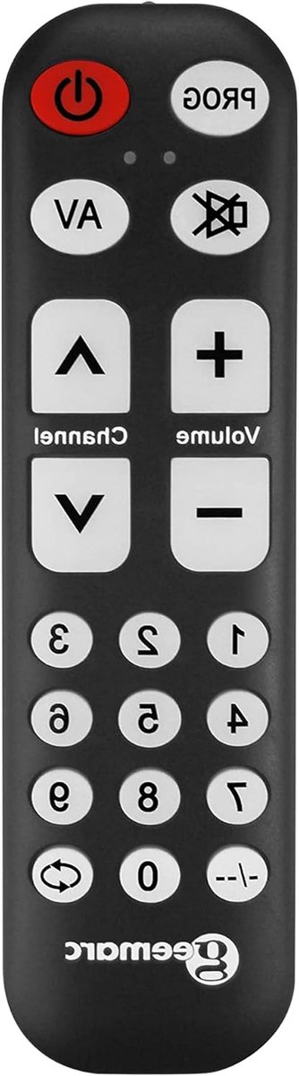Universele Afstandsbediening - Grote Knoppen - TV Bediening - Eenvoudig Koppelen - Ergonomisch Ontwerp - Zwart