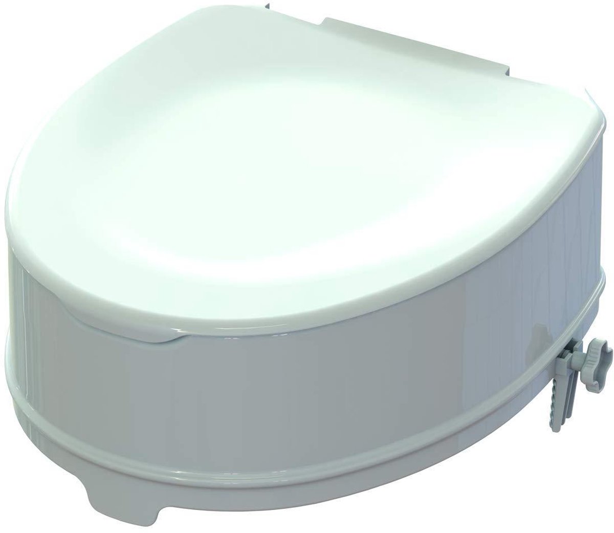 Toiletbril Verhoger - Zitting Verhoogd - Veiliger Zitten - Bevestigingssysteem Inclusief - 14 cm Hoog - Wit