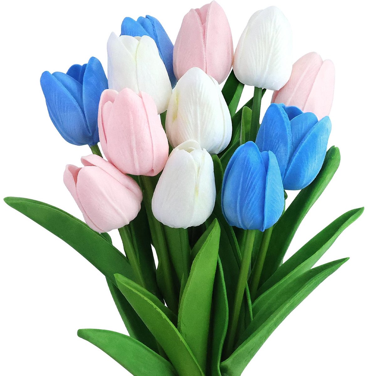 Kunsttulpen kunstmatig als echte kunsttulpen, realistische tulpen, latexmateriaal, kunstbloemen, tulpen, boeket, arrangementen voor thuis, kamerdecoratie, feest, bruiloft, decoratie
