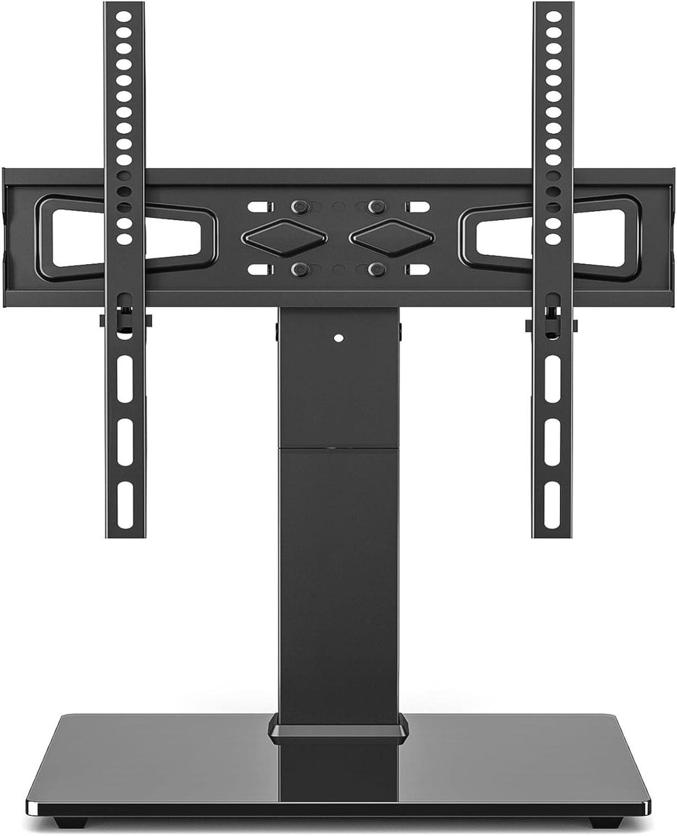 Tv Standaard - Universele Houder - Optimaal Kijken - Verstelbaar Glas - 32-70 Inch - Zwart