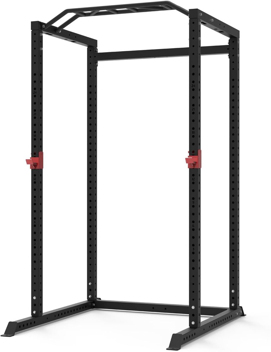 Krachtstation - Power Rack Smith Machine - Thuis trainen - Vrij combineerbaar - 350 kg belastbaar - Zwart thumbnail 6