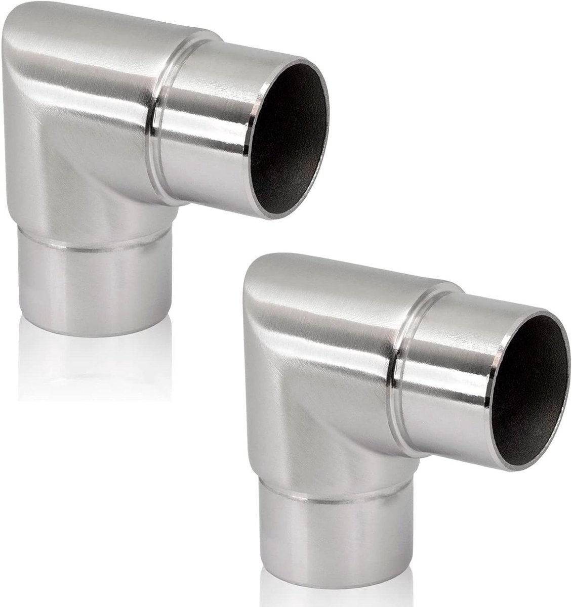 Buiskoppeling RVS - Leuninghouder Buis - Balustrade Maken - Krasbestendig Oppervlak - Ø33.7 mm - Zilverkleurig