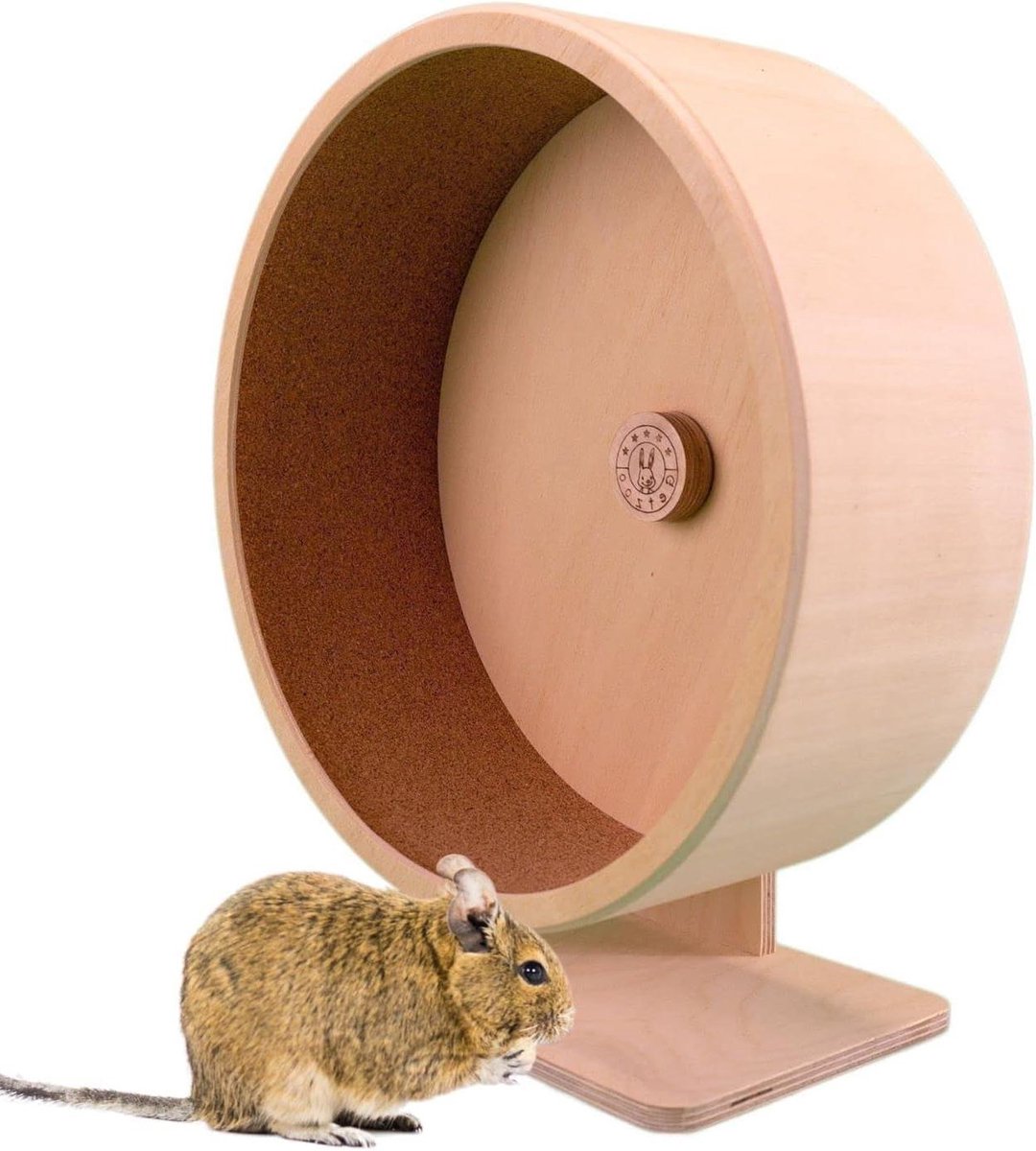 Kurken Loopwiel - Hamster Wiel - Knaagdier Beweging - Soortvriendelijk Design - Ø 33 cm - Natuurlijk