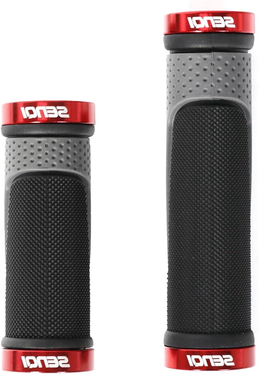 Fietshandvatten - Fietsgrepen Stuur - Comfortabel Fietsen - Ergonomisch Ontwerp - 130mm - Rood
