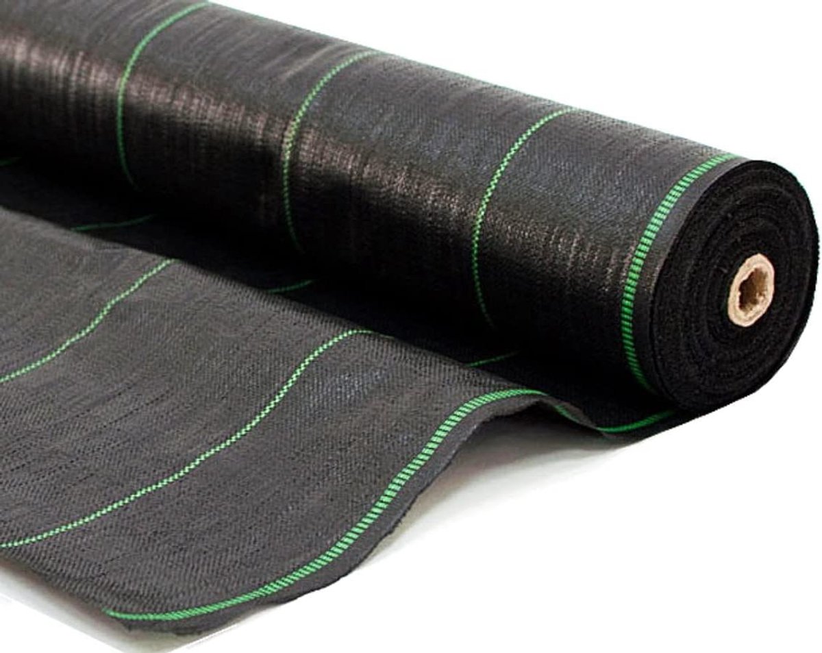 Anti-onkruiddoek Tuinfolie - Onkruiddoek Weefsel - Onkruid Vrij Houden - Waterdoorlatend Scheurvast - 16 x 5 meter - Zwart