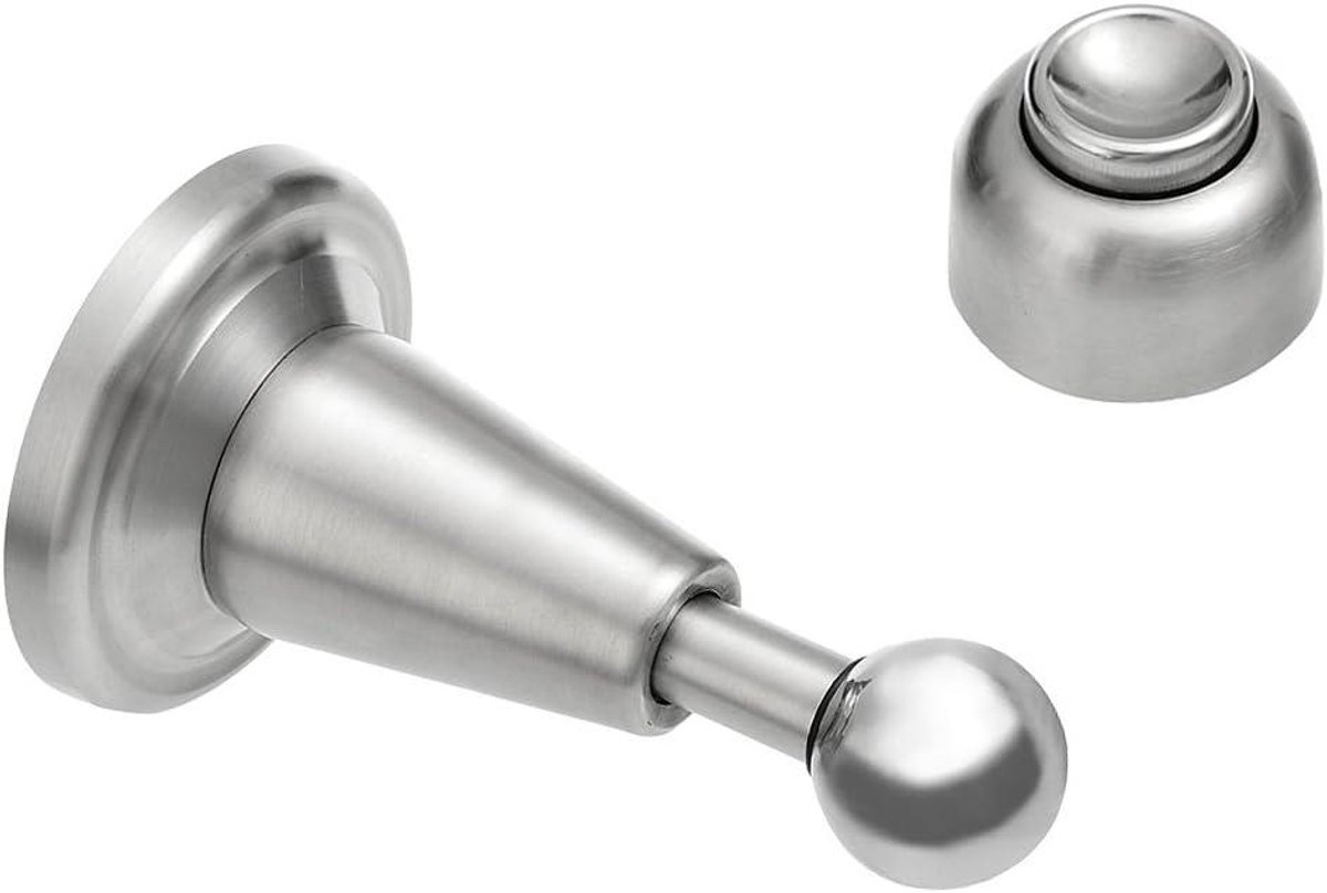 Magnetische Deurstop - Deurvanger Deurhouder - Deuren Open Houden - Soft-Catch Technologie - 6 Stuks - Geborsteld Nikkel