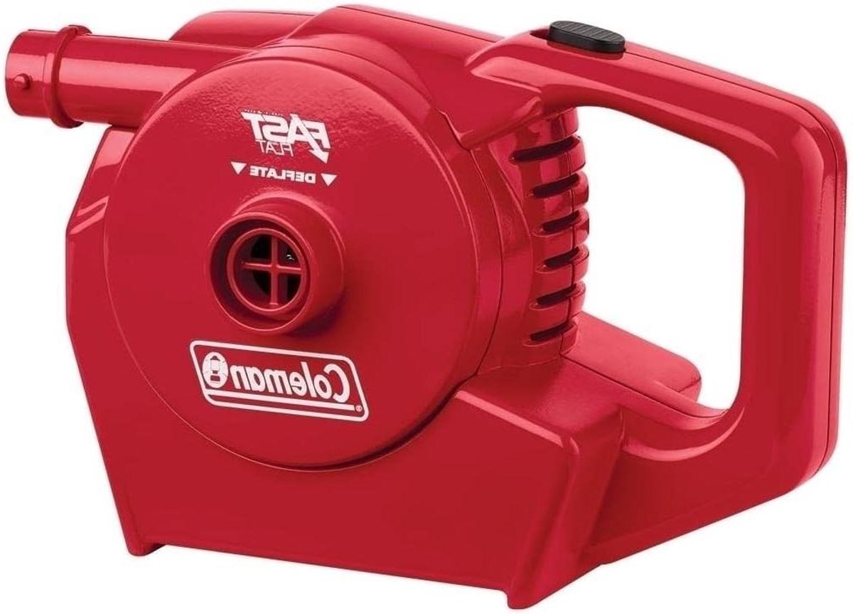 Elektrische Luchtpomp - Oplaadbare Pomp - Kampeerspullen Opblazen - Met 12V en 230V Oplader - 679 Liter/Minuut - Rood