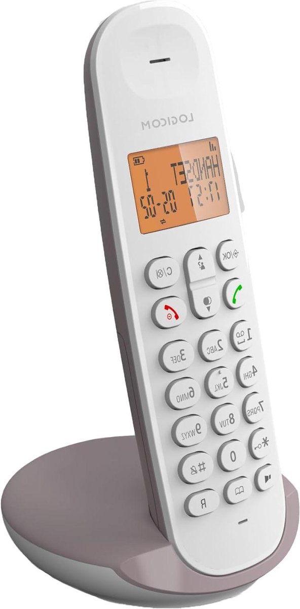 Draadloze Vaste Telefoon - Analoge DECT Telefoon - Thuis Bellen - Energiebesparende Modus - 50 Meter Bereik - Taupe